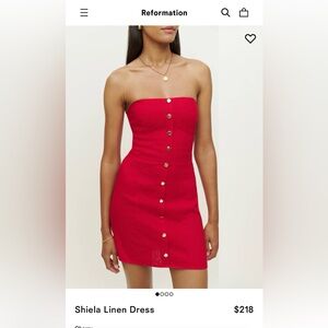 Reformation Shiela Linen Dress, NWT